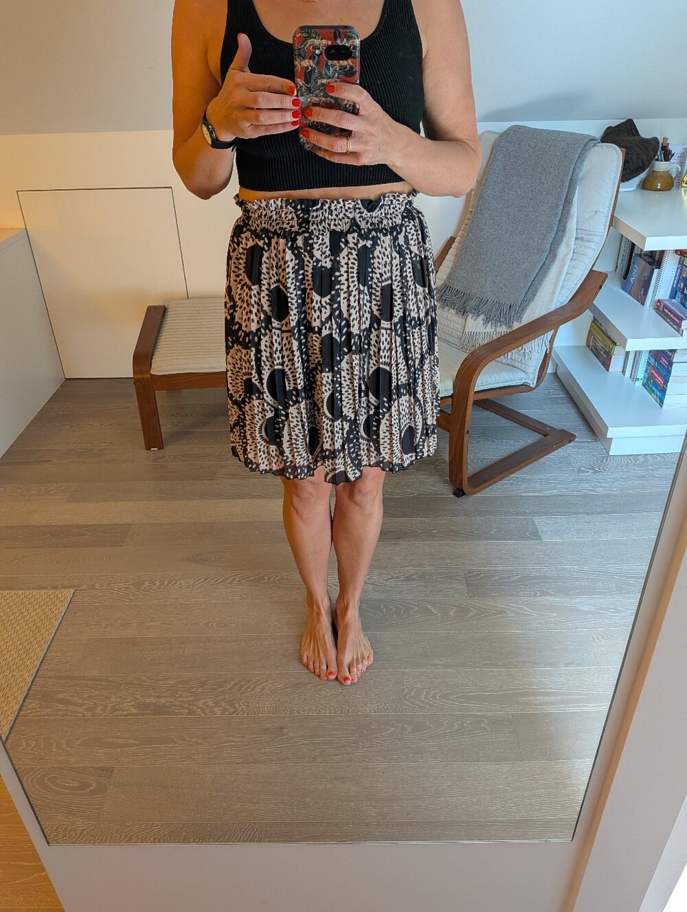 Pistache Pleated Skirt